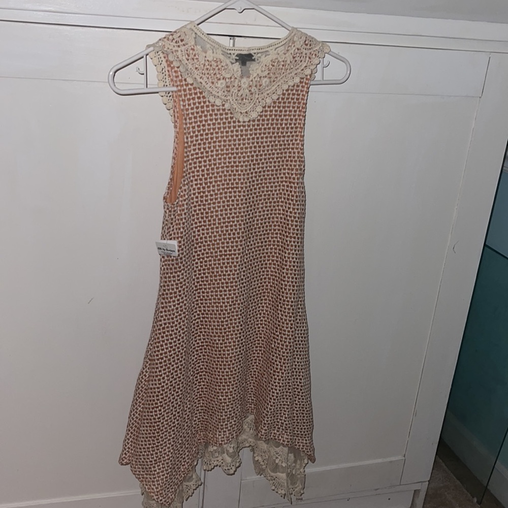 Rye orange dress with lace - Picture 7 of 9